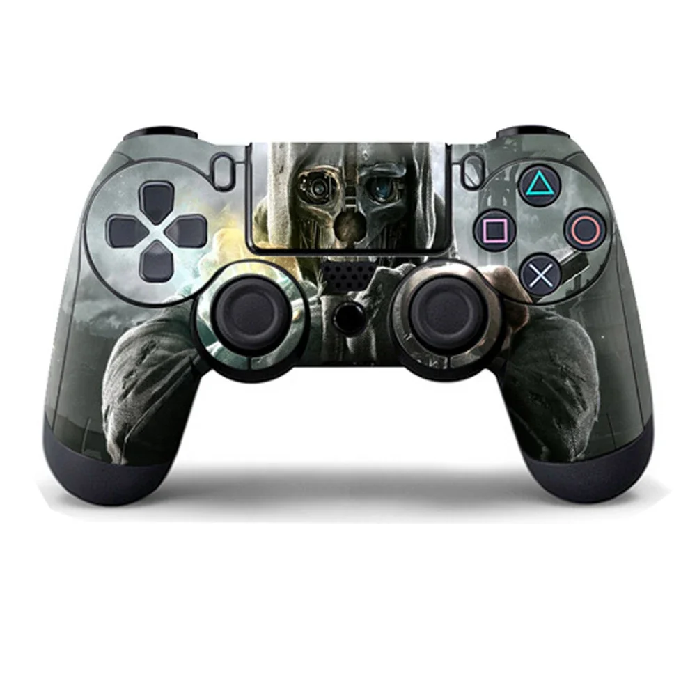 2 buah/lot dekal kulit bungkus Voor PS4 / PS4 Pro pengendali stiker kulit desain tengkorak