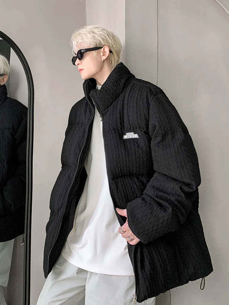 

Мужская зимняя утепленная хлопковая куртка свободного кроя на молнии, повседневная, молодежная, трендовая