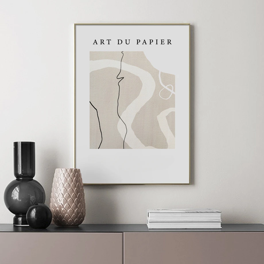 

Modern abstract simple line geometric pattern poster hanging painting living room bedroom home decoration canvas painting