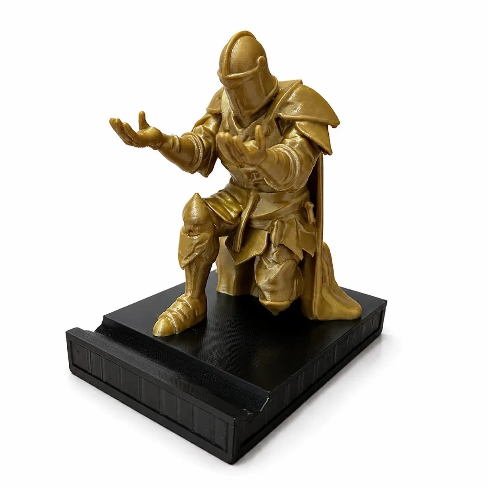 Desk Organizer 3D Printed Pen Holder Silver Gold Desk Decor Medieval Armor Figurine Educational Statue Pencil Holder