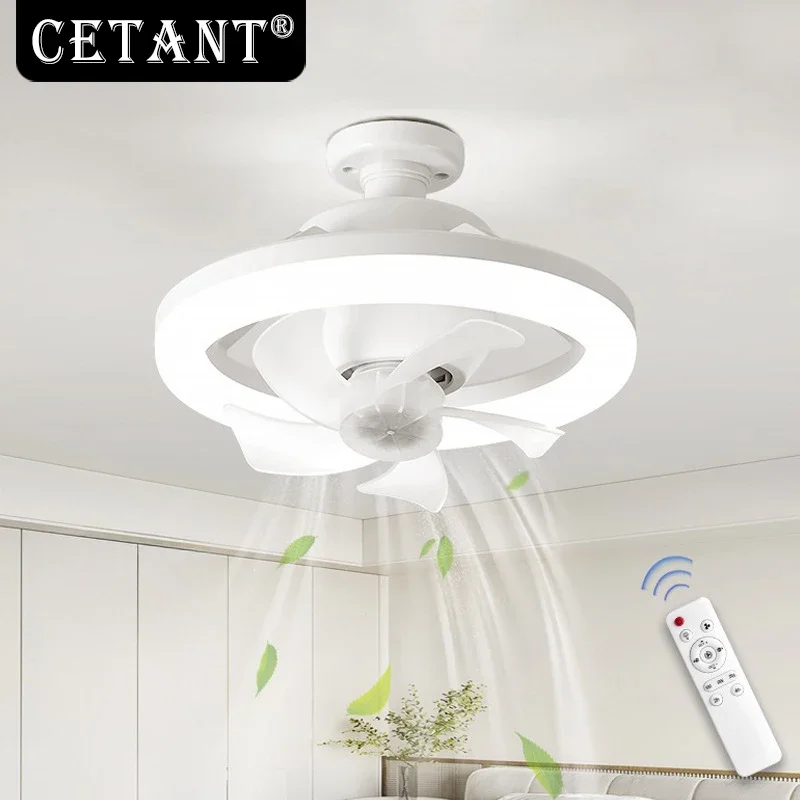 led teto fan luz 360 rotacao lampadas home sala de estar sala de jantar quarto engrenagem velocidade do vento periodica iluminacao decorativa 01