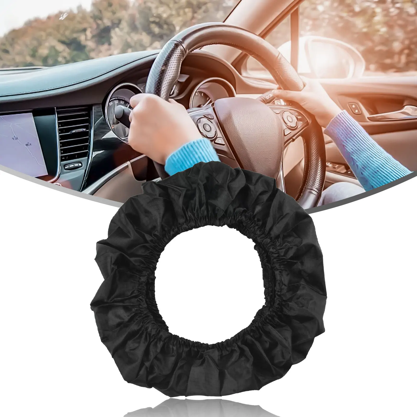 Universal Car Steering Wheel Cover Oxford Cloth Anti-pollution Repair Protective Covers Dustproof Steering Wheel Protector