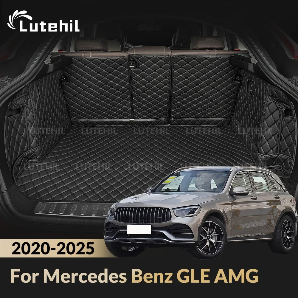 Cargo Liner For Mercedes Benz GLE AMG 2020-2025 Car Trunk Mats Carpet With Backrest Protectors Cargo Mats Accessories Waterproof