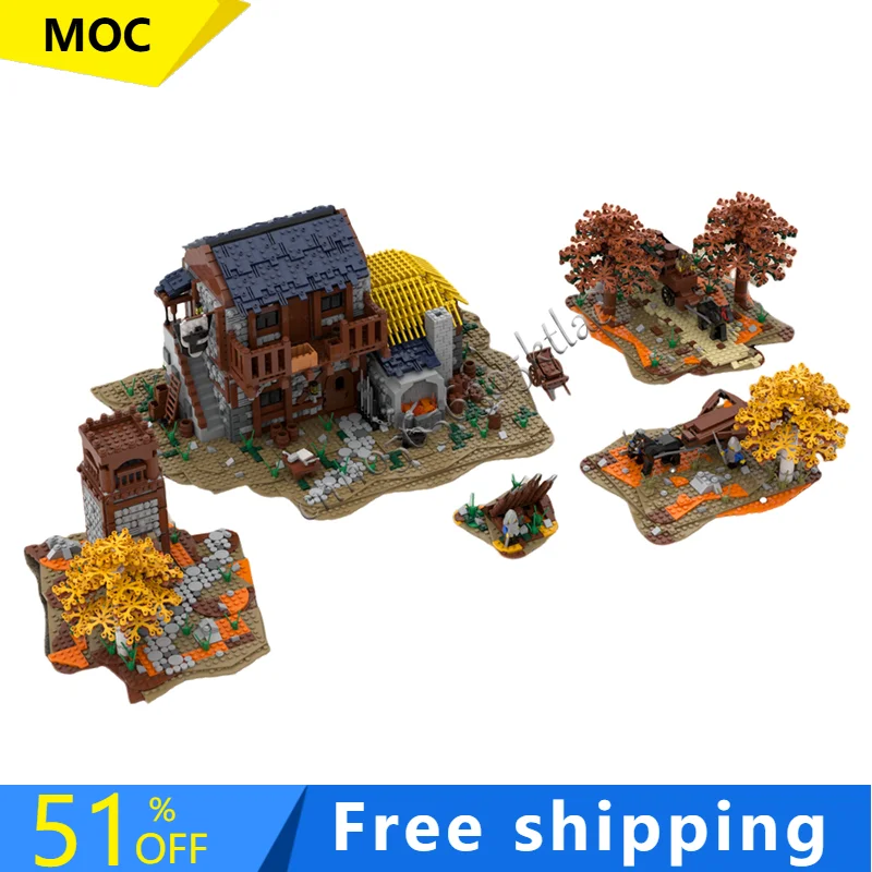 6009 ELEMENTÓW Modułowy Luksusowy Drewniany Mały Domek Model do Budowania Puzzle dla Dzieci Klocki do Składania Prezent na Urodziny i Święta