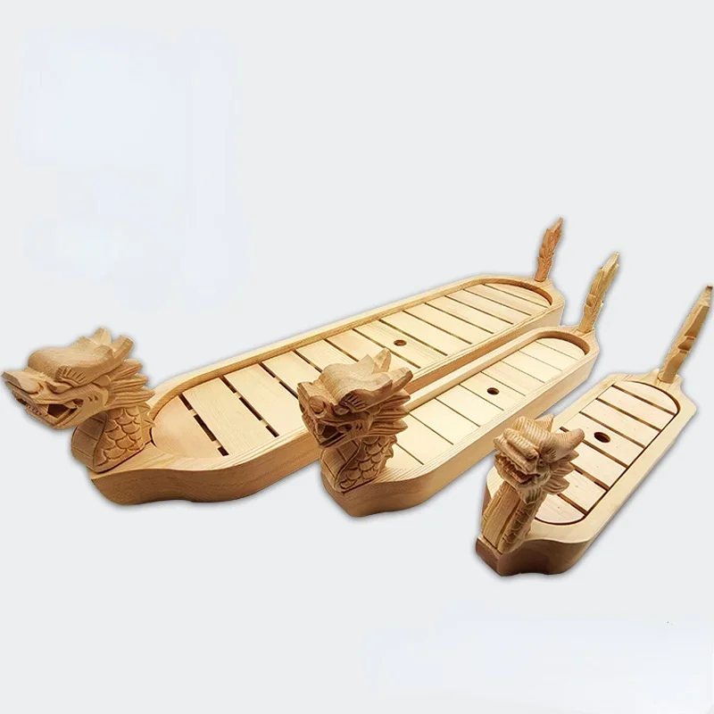 Wooden dragon boat takes the lead in stabbing dry ice boat buffet seafood platter sushi table dish sushi creative dish