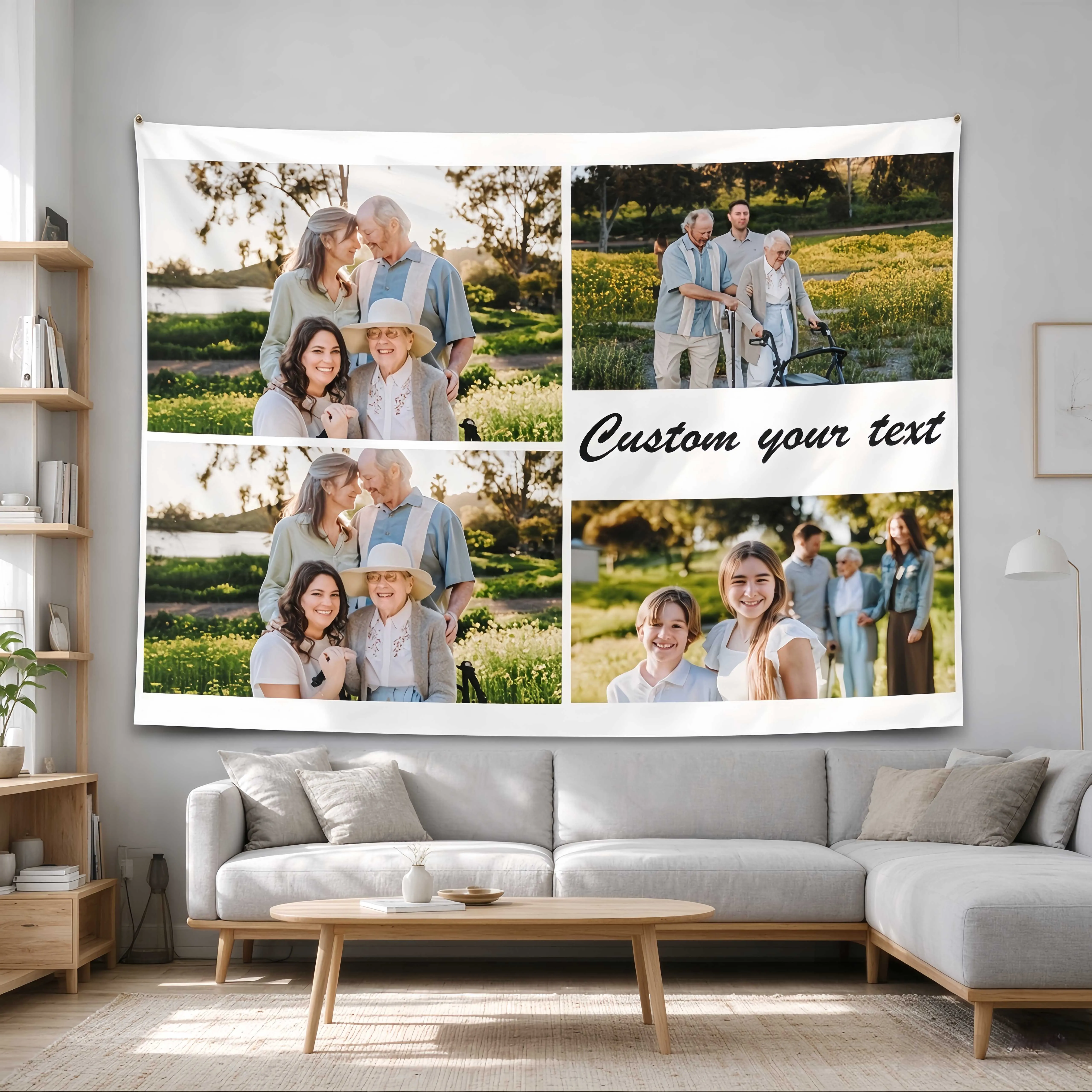 Custom Photo Tapestry Soft Lightweight Personalized Family landscape Pet Photo Custom Backdrop Home Wall Decor Party Banner
