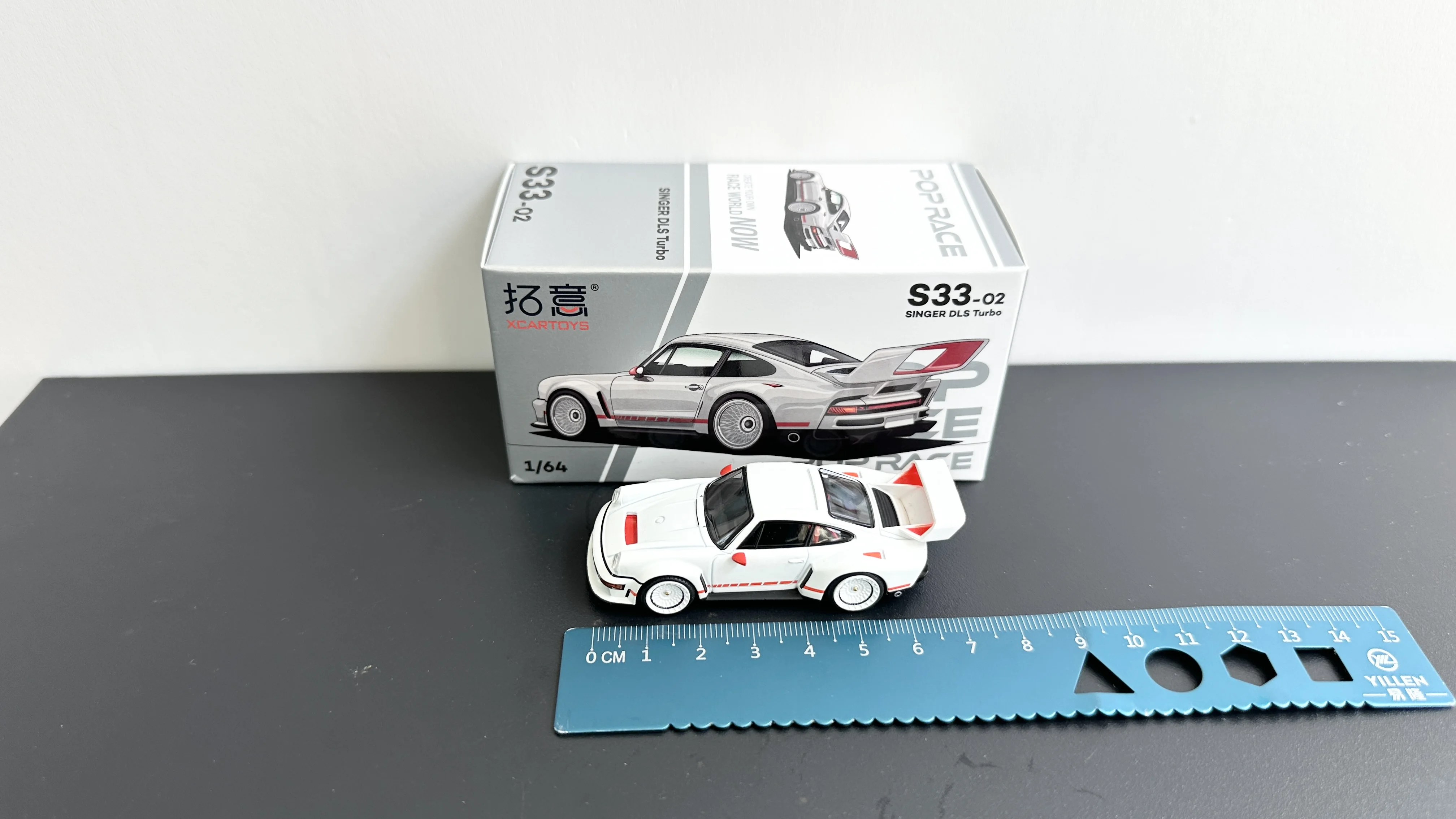 1:64 بورش، White SINGER DLS Turbo Racing Model، TOEIC POSRACE Alloy