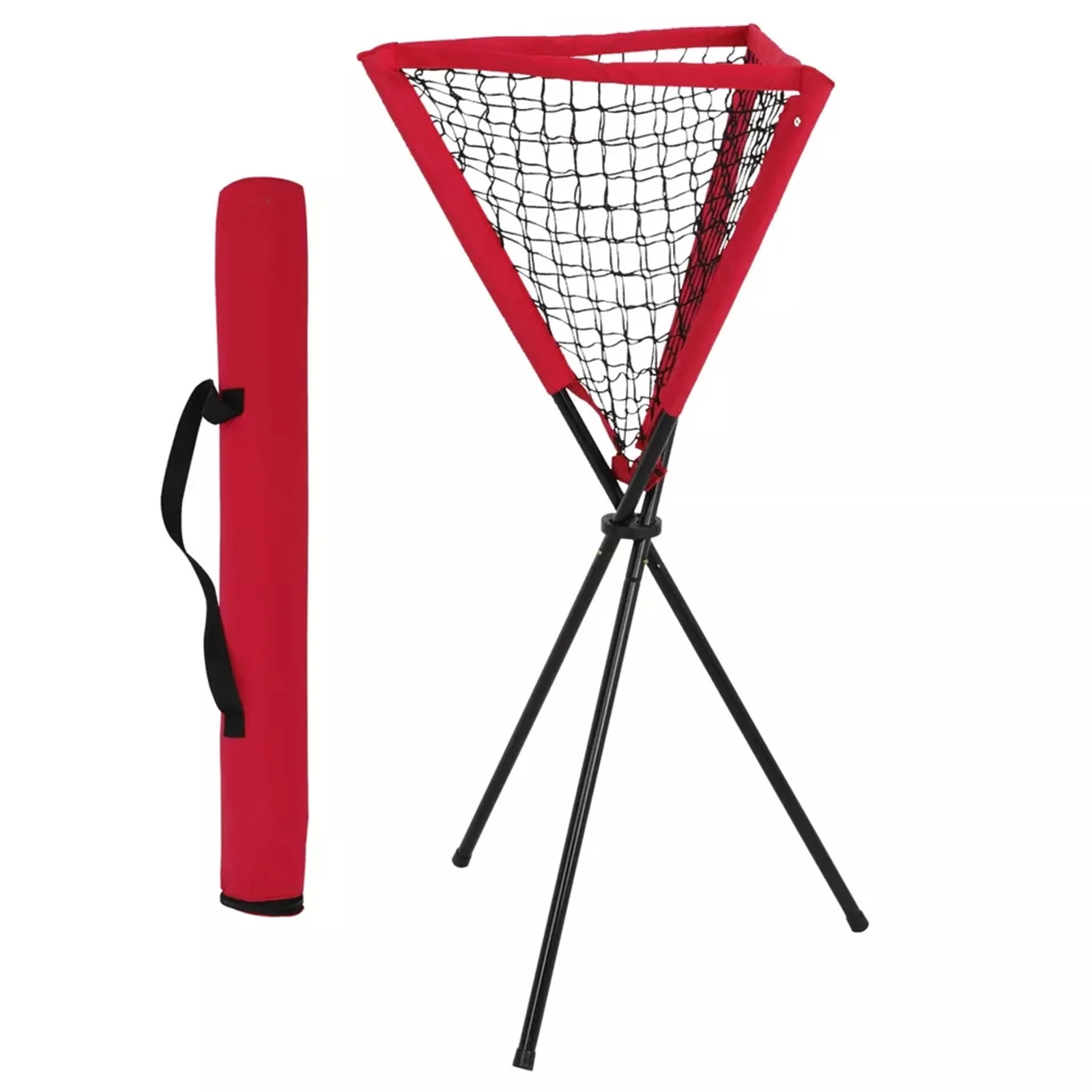 

New Baseball Caddy Softball Batting Practice Portable Holder Tripod w/ Carry Bag