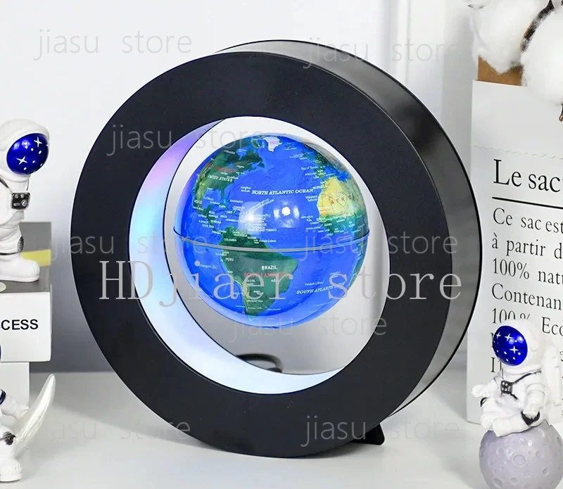 Illuminated Magnetic Levitation Globe - Home/Office Decoration Ornament, Creative Light-Up Globe Gadget