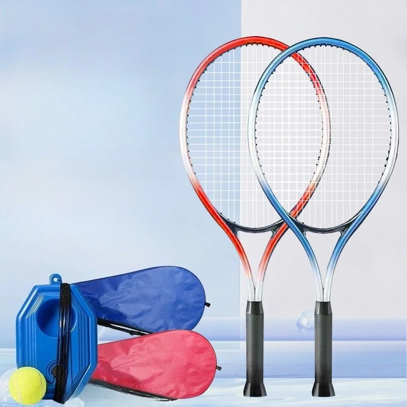 

Tennis Racket Set Adult Children Ultra Light Racket Outdoor Sports Tennis Rebound Trainer Racket