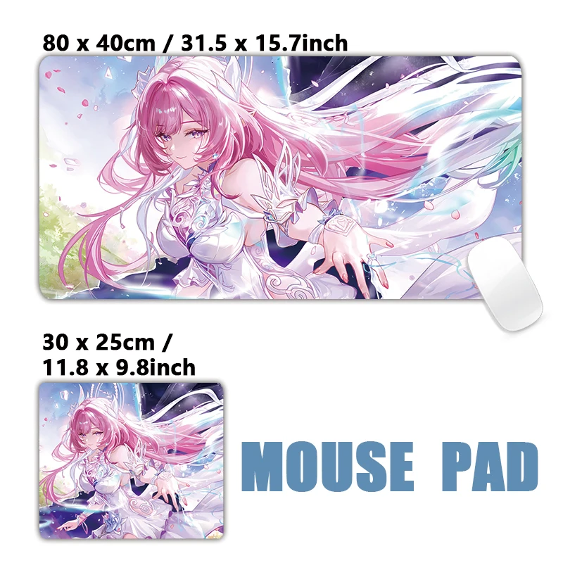 لوحة ماوس هونكاي ستار ريل باللون الوردي اللطيف HSR Gaming Cyrene Mem Mousepad XXL لوحة المفاتيح طاولة مكتبية حصيرة مكتبية