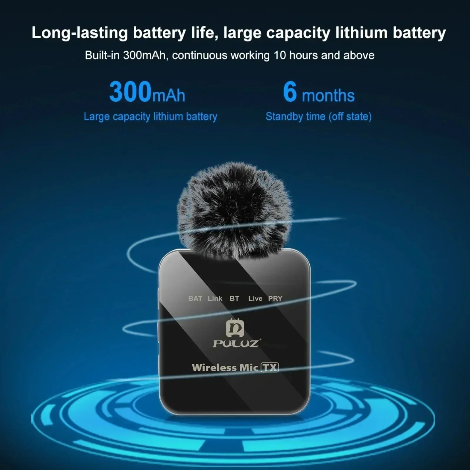 PULUZ Live Broadcast Gaming Mikrofon 2,4G Wireless Lavalier-mikrofon Für iPhone Typ-C Android Kamera Audio Video ForYouTube