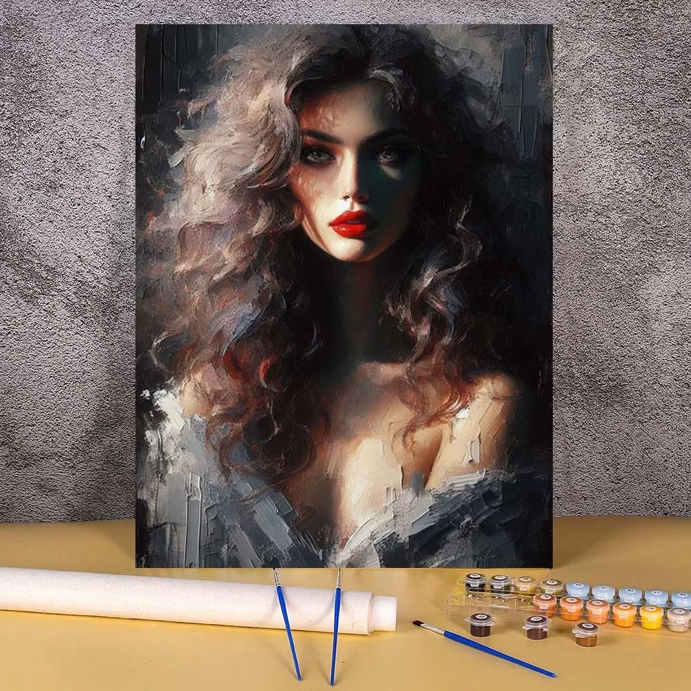 

Modern Painting By Numbers For Adults Beauty Female Picture For Bedroom Wall Coloring By Numbers Gift Handmade On Canvas
