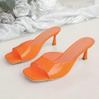 Fashion Fish Mouth Slippers Summer Comfort Dress Shoes Sexy Open Toe Stiletto Sandals Elegant Office Women High Heels 3