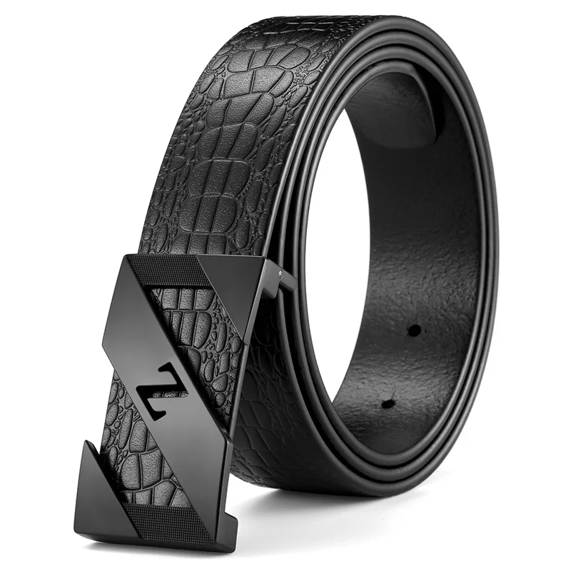 smooth-buckle-men's-belt-pure-cowhide-z-letter-youth-fashion-waist-belt-alloy-buckle-casual-fashion-accessory-for-men