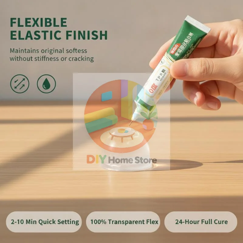 TPR Adhesive Glue 0 Degree  Eco Friendly Odorless Precision Tip for Fabric Patchwork Craft Repair