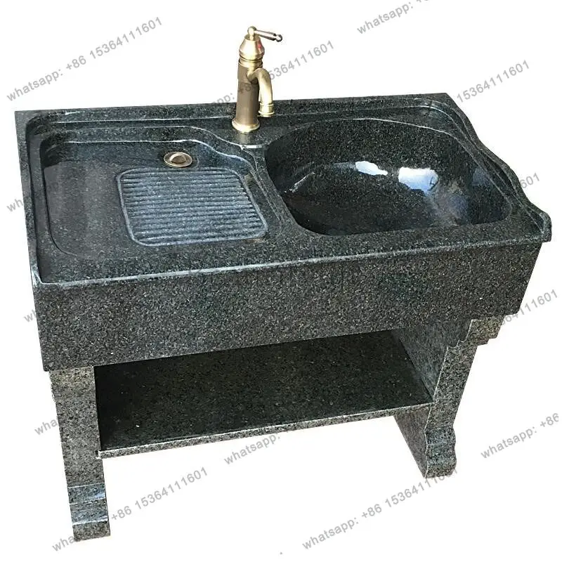 

Balcony marble laundry pool with washboard courtyard stone wash basin