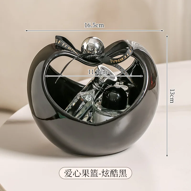 3D Apple Ceramic Storage Tray Table Decoration Modern Exquisite Fruit Apple Shaped Fruit Tray Home Decoration