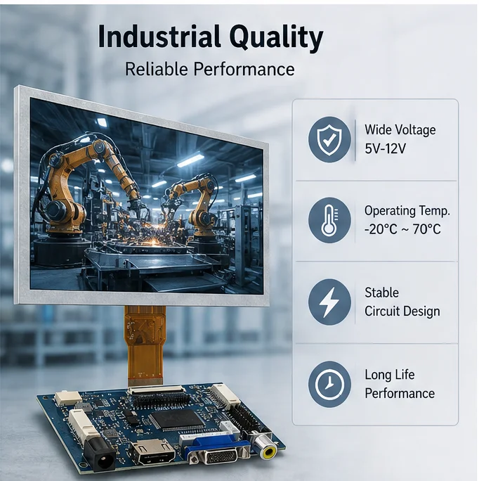 

7 Inch LCD Display Screen DIY portable Monitor Driver Control Board HDMI-Compatible VGA For Lattepanda Raspberry Pi Banana Pi PC