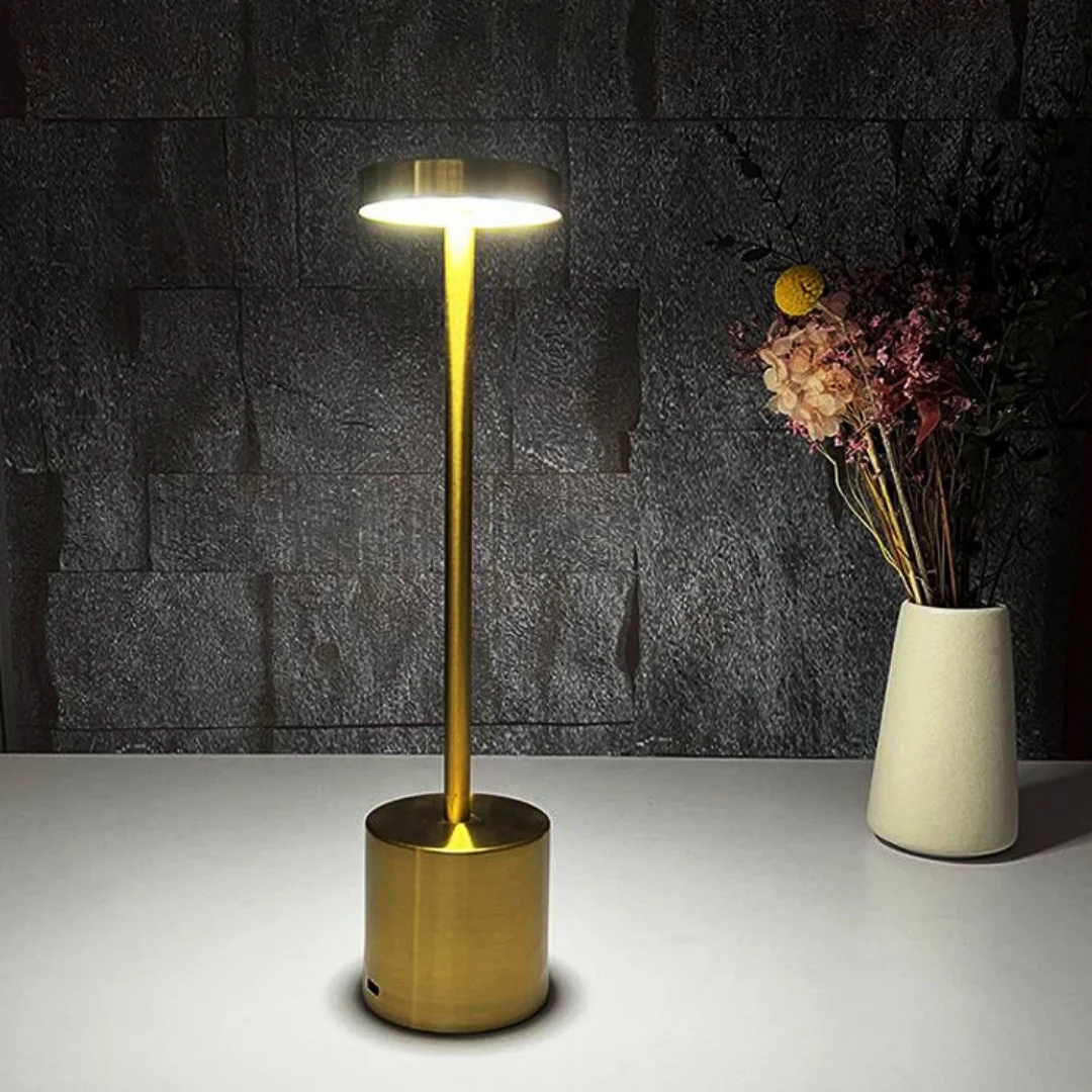 

Vintage Touch Sensor LED Desk Lamp Table Lamp USB Rechargeable 3 Colors Adjustable Bedside Ambient Light Bar Room Decor Lights
