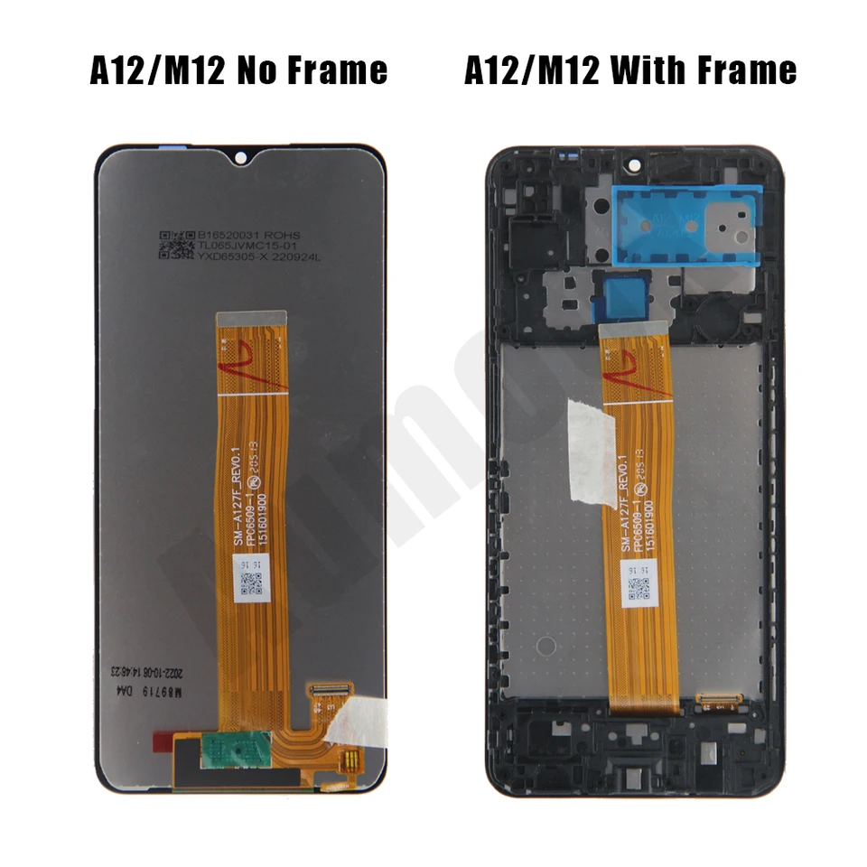Para Samsung A12 M12 LCD Display Touch Screen Digitizer Assembly Pantalla para Samsung A125 A127 M127 Con marco 3