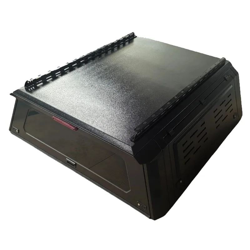 Top Quality Le Manual Hinged Waterproof Pickup Truck Bed Cover Tailbox Sierra Compatible Aluminum Alloy Hardtop Illuminated Car