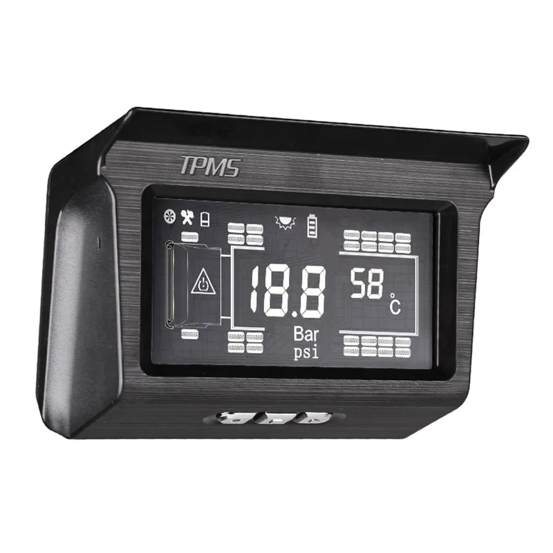SPY 10-Wheel Auto Digital Solar TPMS Sensor with Super Big LCD Display CR1632 Battery 0-188Psi Range for Truck Tire Monitoring