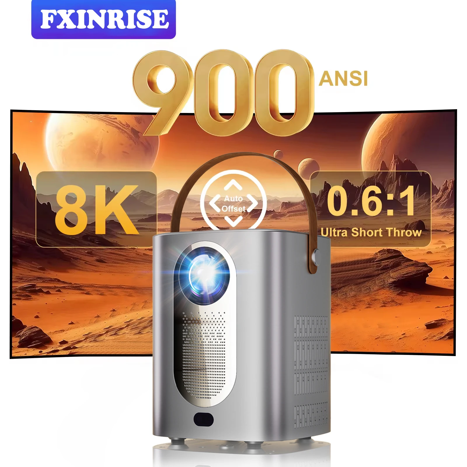 

NEW 2025 HY6 Max Mini Projector 4K DLP Smart WiFi Android 11.0 LED 1080P Outdoor Home Theater Projectors With 15600mAh Battery