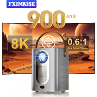 NEW 2025 HY6 Max Mini Projector 4K DLP Smart WiFi Android 11.0 LED 1080P Outdoor Home Theater Projectors With 15600mAh Battery