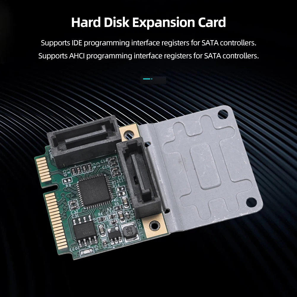 Mini PCI-E To SATA3.0 Adapter B+M Key Riser Card 5/2.5 Gbps Expansion Card 2/4 SATA 3.0 SSD Adapter Card