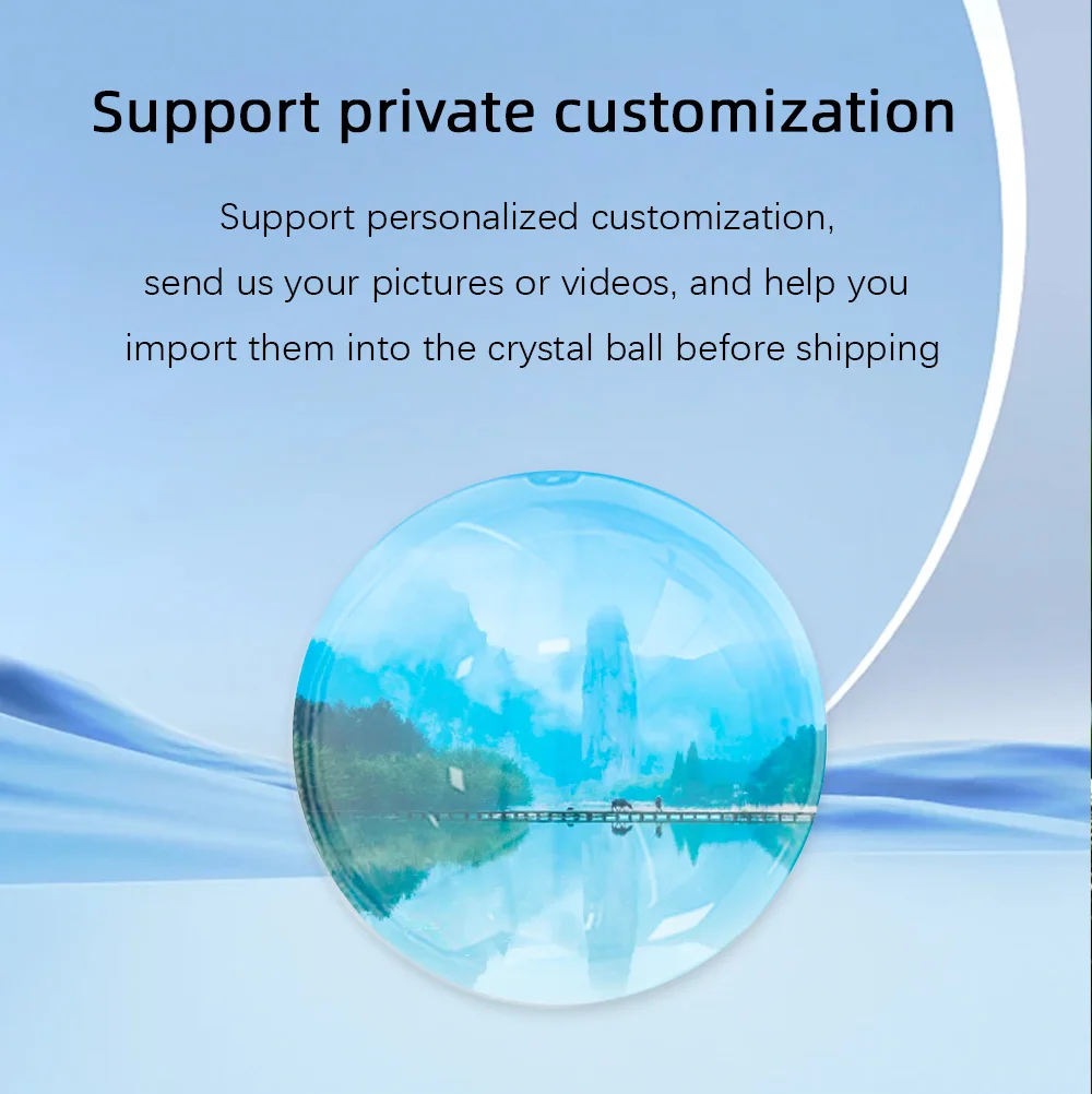 Bola de cristal 3D, bola electrónica personalizada con pantalla de reproducción de vídeo, adecuada para regalar a familiares y amigos, regalos de cumpleaños