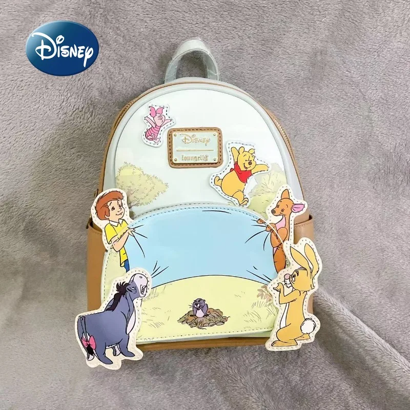 Disney-Winnie The PoChaînes Loungefly Mini Sac à Dos pour Femme, Original, Marque de Luxe, Dessin Animé, Mode Enfant, Nouveau