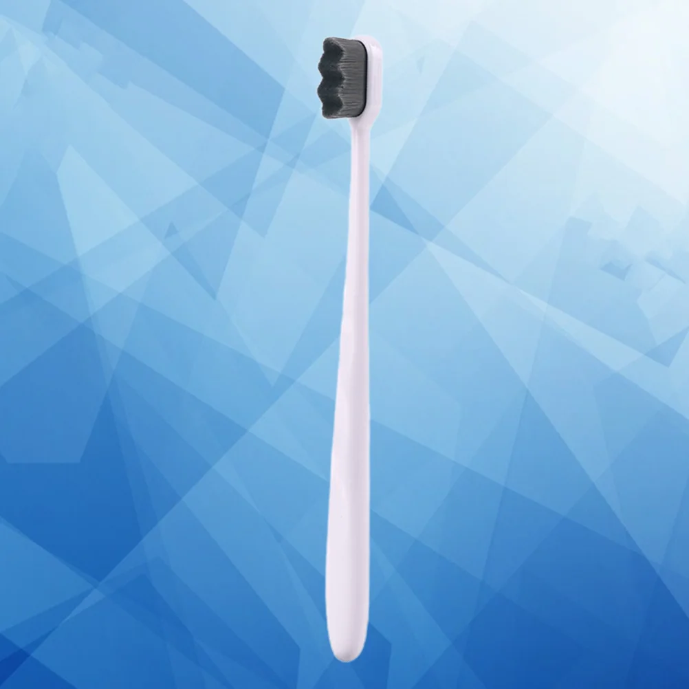 Bristle Toothbrushes Oral Cleaning Micro-Nano Toothbrushes Oral Tool (White Hair and White Handle) Oral Care Tool