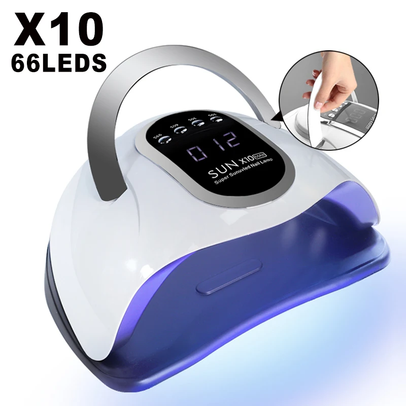 

X10MAX 66LEDS Nail Art Lamp Professional UV Dryer Fast Curing All Gel Nail Polish Suitable for Home Nail Salon Tools