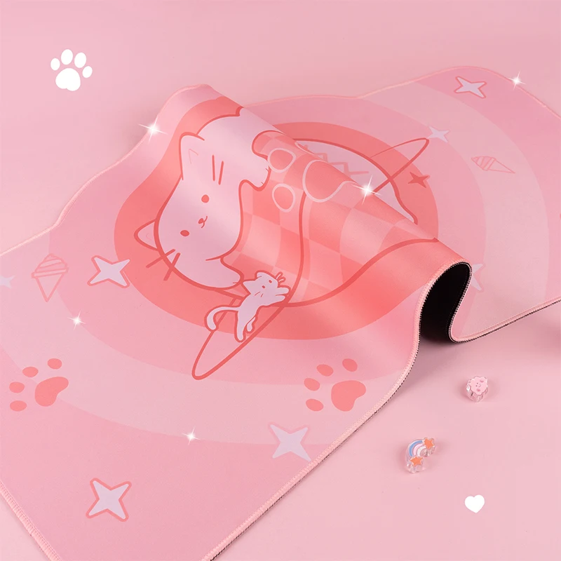 Lovely Cat Desk Mat Kawaii Mouse pad Extra Large Mousepad Computer Game Keyboard Laptop Office Table Mouse Mat 400x780 Desk Mats