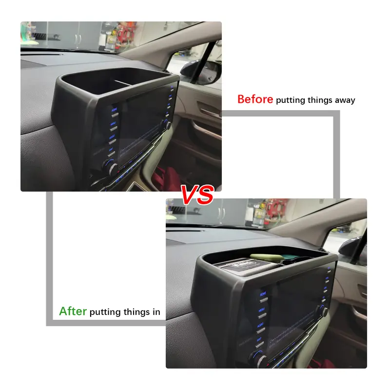 For 2021 2022 2023 2024 Toyota Sienna Center Console Dashboard Tray Storage Car Box Dash Board  Organizer ABS Insert Accessories - Image 6