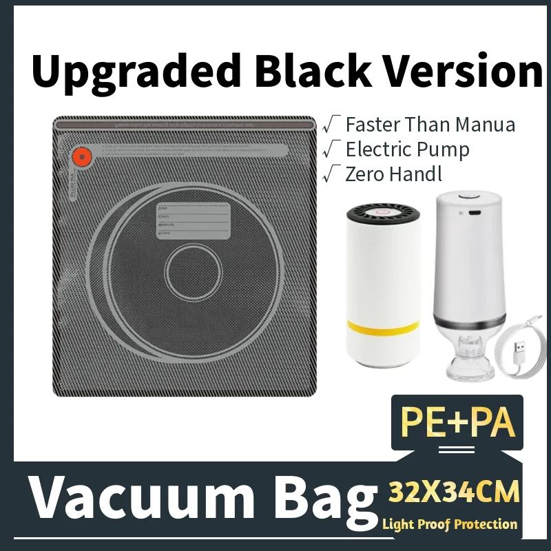 3D Printer Filament Storage Bag PLA ABS PETG Upgraded Black Vacuum Bag Humidity Resistant Sealing Bags Keep Filament Dry Sealed