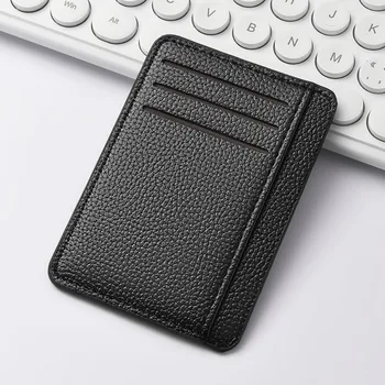 Men's Slim Minimalist Front Pocket Wallets RFID Blocking Credit Card Holder Portable Leather Wallets – view 1