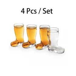 Large Capacity Lead-Free Glass Cups, Barware, Home, Beer, Drinkware, 4 Pcs Set, 50ml