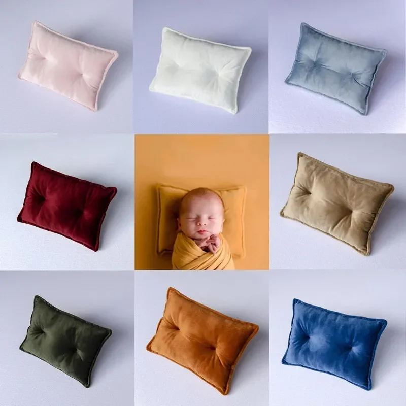 Newborn Photography Props Posing Pillow Velvet Bed Cushion Baby Pillow Mat Photo Accessories Fotografia Baby Photo Props