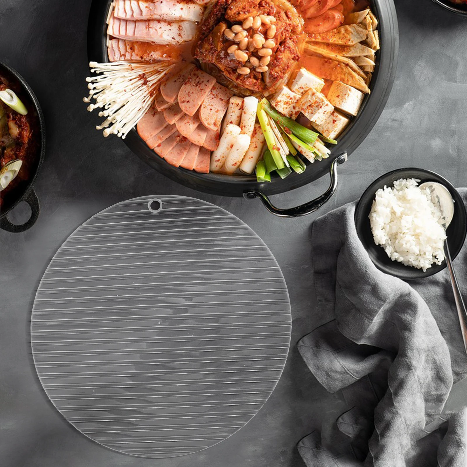 

5pcs Dumpling Tray Transparent Food Storage Rack For Home Kitchen Multi-Functional Serving Dish Hot Pot Vegetable Plate Reusable