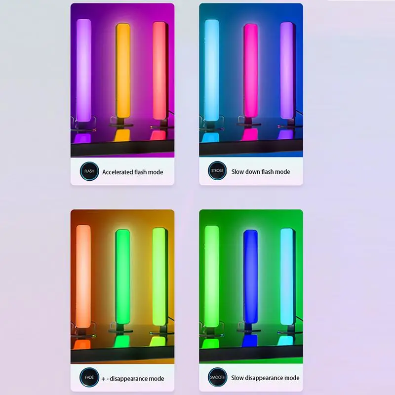 Luci a LED per giochi da scrivania Lampada d'atmosfera intelligente per telecomando da tavolo Cambia colore Musica Illuminazione ambientale RGB per PC Room