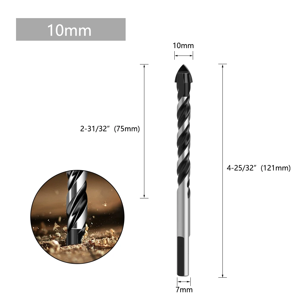 LAVIE 1PC Multifunktionale Glas Bit Twist Spaten Bohrer Dreieck Bits für Keramik Fliesen Beton Glas Marmor 3mm bis 16mm DB02054 – Detail 7