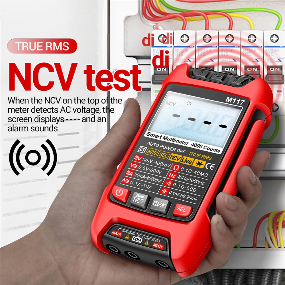 M117 Multimeter Digital Multimeter AC/DC Voltage Current Meter High Precision Multi function Intelligent Electrician Meter