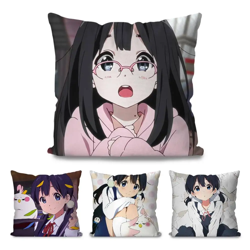 Kitashirakawa Tamako Animation Tamako Market Pillow Case Fashion Square Pillowcase Bedroom Sofa Room Ins Decoration Leisure