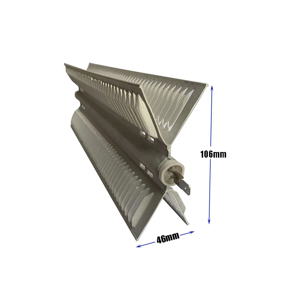 Imagem -02 - Aluminum Fin Heating Elements X-shape Tubulação de Aquecimento Elétrico Ventilador Heater Baseboard Heater Parts 310 mm 230v 1000w