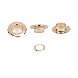 200sets/pack Golden Brass Eyelets with Grommet for DIY Scrapbooking Cap Leathercraft Shoes Belt Bag Tag Clothes Accessories