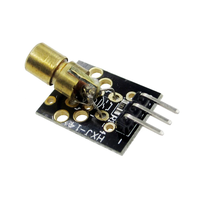 KY-008 3pin 650nm الأحمر جهاز إرسال ليزر نقطة ديود النحاس رئيس وحدة لمجموعة DIY