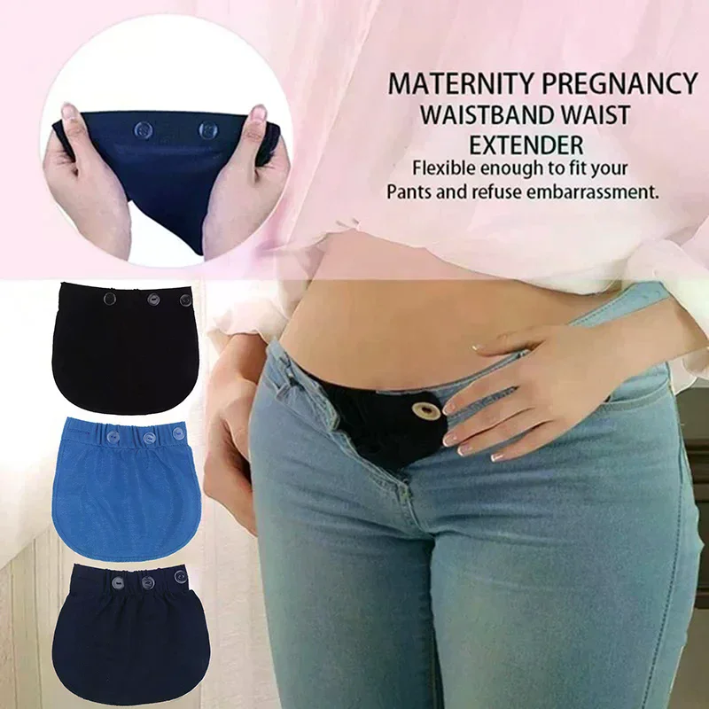 Maternity Pregnancy Waistband Belt Adjustable Elastic Pants Lengthening Extended Button For Maternity Accessories
