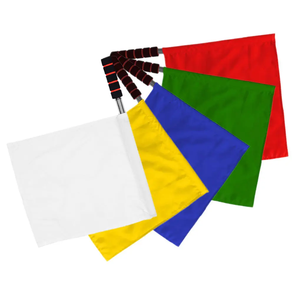 5Pcs Competition Conducting Flags Racing Referee Handheld Signal Flags for Sports Traffic Camping Flag Flag